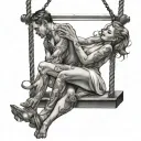 sex swing tattoo design idea