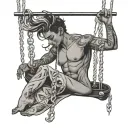 sex swing tattoo design idea