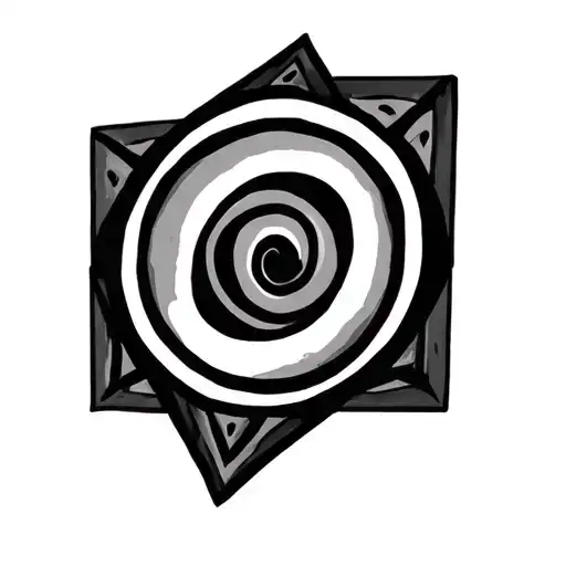 rhombus in a circle tattoo design idea