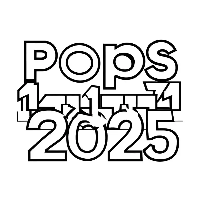 "Pops 1941 2025" lettering design tattoo design idea