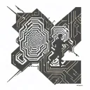 maze runner sprinting tattoo design idea