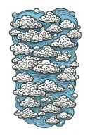 clouds shades tattoo design idea