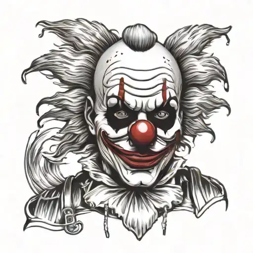 clown with a ski mask tattoo design idea