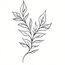 leaf tendrils tattoo design idea