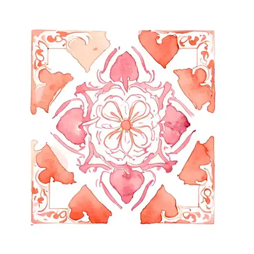 Portuguese Tile tattoo design idea