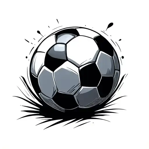 soccer ball tattoo design idea