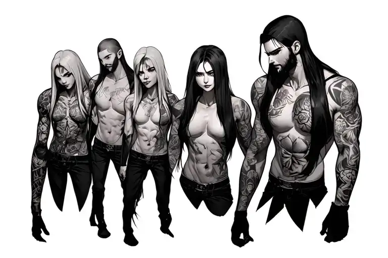 manga panel featuring characters tattoo design idea