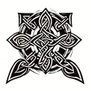 celtic cross trinity knot  tattoo design idea