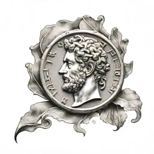 marcus aurelius roman coin tattoo design idea