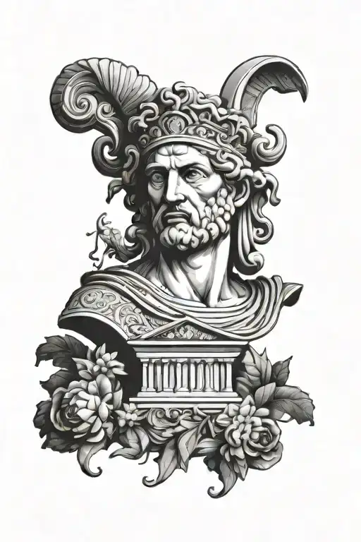 ancient greece tattoo design idea