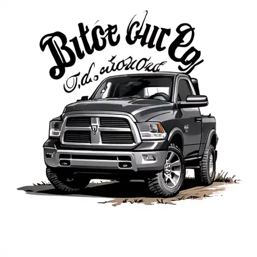 old dodge ram tattoo design idea