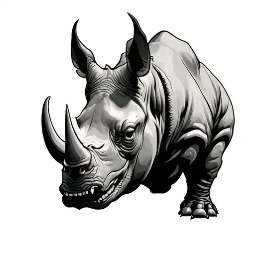 Rhino tattoo design idea