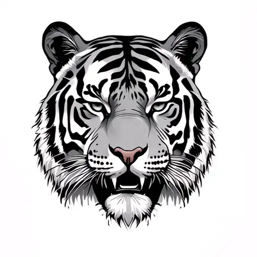 Tiger skin on the full back and arms tattoo design idea
