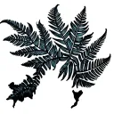 nz map black with delicate silver fern leaf tattoo design idea