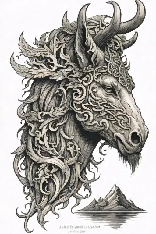 Nordic mythology tattoo design idea