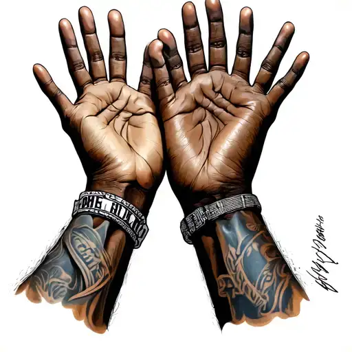 Jesus Christ and P Diddy high fiving tattoo design idea