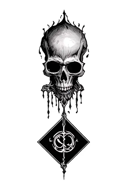 Death letter tattoo design idea