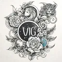 Virgo and Leo and Sagittarius and Infinity tattoo design idea
