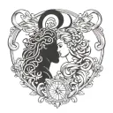 Virgo and Leo and Sagittarius and Infinity tattoo design idea
