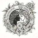 Virgo and Leo and Sagittarius and Infinity tattoo design idea