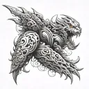 can u create a 9768 tattoo for male tricep and make them illustrated and not direct make it simple  tattoo design idea