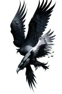 morrigan ravens flying tattoo design idea