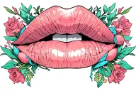 taylor and lips tattoo design idea