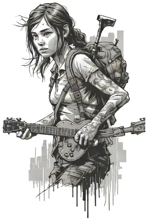 elly the last of us tattoo design idea