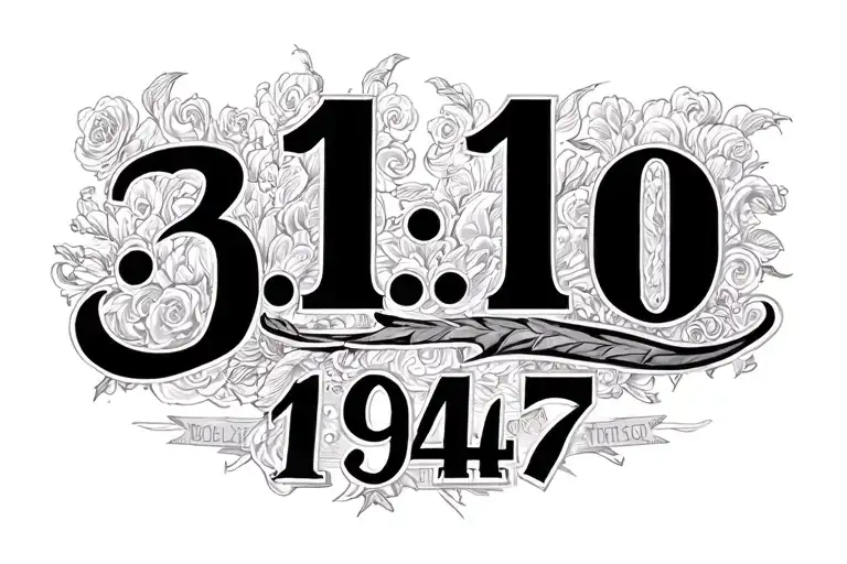 3,10,1947 in roma numeral date tattoo tattoo design idea