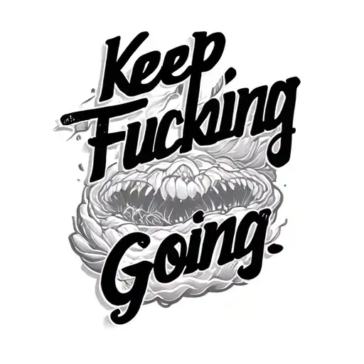 Keep Fucking Going tattoo design idea