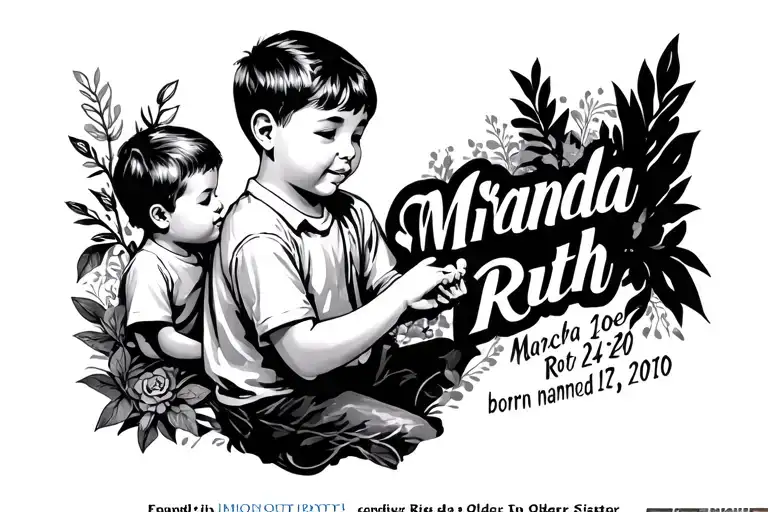 little brother getting a in loving memory of an older sister named miranda ruth roe born march 24 1980 died 2 13 2010  tattoo design idea