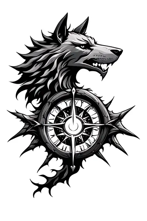 Tree of Life Vikings, Viking Compass, Wolf Head tattoo design idea