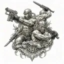 fighters tattoo design idea