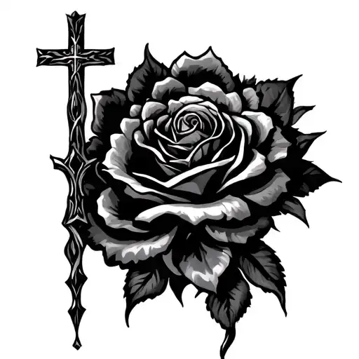 proverbs 16:3 with cross on right side chest tattoo design idea