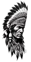 Create a tattoo featuring subtle references to woodworking, bourbon, cherokee indian tattoo design idea