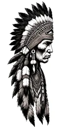 Create a tattoo featuring subtle references to woodworking, bourbon, cherokee indian tattoo design idea