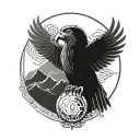 kea bird on earth bender symbol tattoo design idea