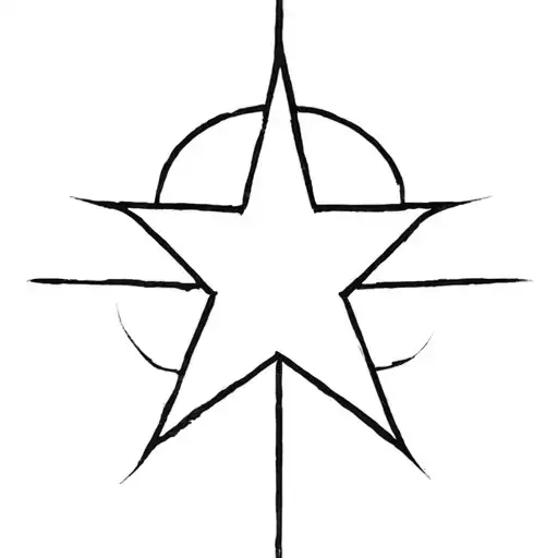 fall down 7 get up 8 point star tattoo design idea