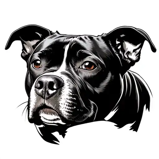 staffy named Hugo tattoo design idea