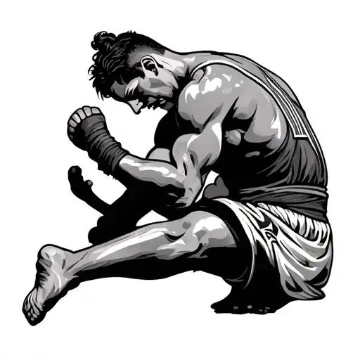 Ankle Hold in Kabaddi tattoo design idea