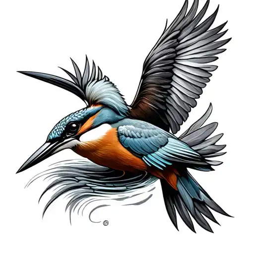 Kingfisher tattoo design idea