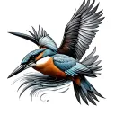 Kingfisher tattoo design idea