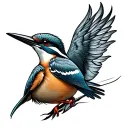 Kingfisher tattoo design idea