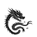 Asian dragon tattoo design idea
