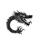 Asian dragon tattoo design idea