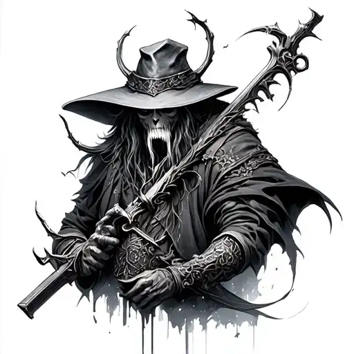 Bloodborne Hunter tattoo design idea