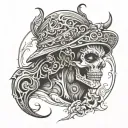 Scary tattoo design idea