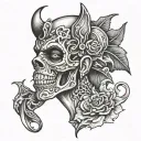 Scary tattoo design idea