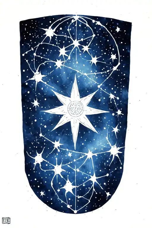 Pleiades Constellation tattoo design idea