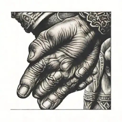 handshake symbolizing respect tattoo design idea